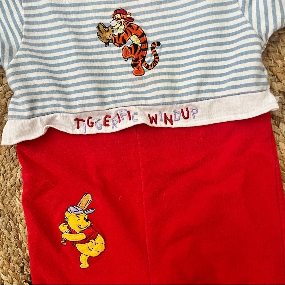 Vintage Winnie The Pooh Short Sleeved Romper Baseball Tigger Size 18months - Picture 2 of 4